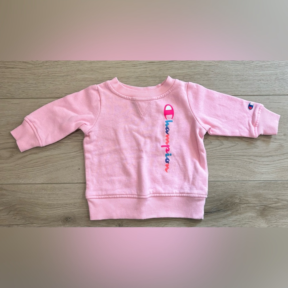 Champion pink crewneck sweatshirt size 6-9 months